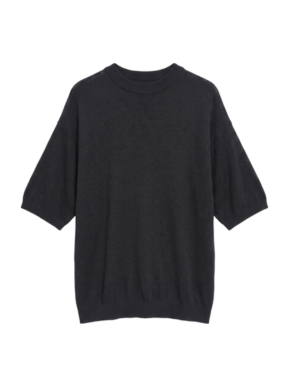 SHIPS any: 〈洗濯機可能〉シアー ハーフスリーブ ニット Tシャツ