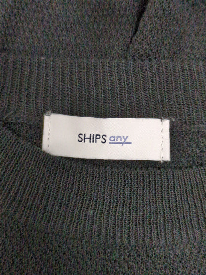 SHIPS any: 〈洗濯機可能〉シアー ハーフスリーブ ニット Tシャツ