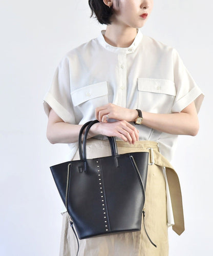 quaranciel:〈洗濯機可能〉ドレッシー ワーク ハーフスリーブ シャツ