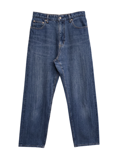 SHIPS any:〈ウォッシャブル〉ハイライズ ストレート デニムパンツ［SHIPS any DENIM］