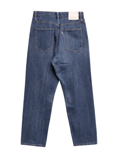 SHIPS any:〈ウォッシャブル〉ハイライズ ストレート デニムパンツ［SHIPS any DENIM］