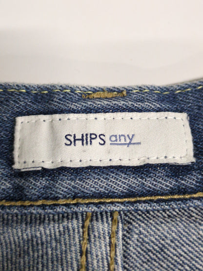 SHIPS any:〈ウォッシャブル〉ハイライズ ストレート デニムパンツ［SHIPS any DENIM］