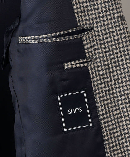 SHIPS: ロロピアーナ ペコラネラ(R) ハウンドトゥース S3ボタン ジャケット