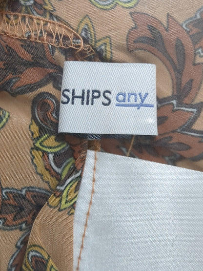 SHIPS any:〈洗濯機可能〉ペイズリー ロウ ギャザー ロング ワンピース
