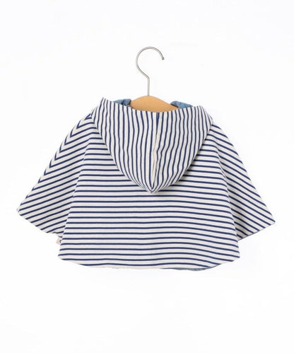 SHIPS KIDS:リバーシブル ボーダー マント 2018SS