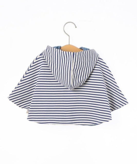 SHIPS KIDS:リバーシブル ボーダー マント 2018SS