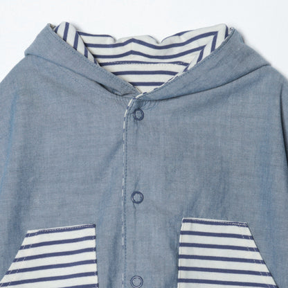 SHIPS KIDS:リバーシブル ボーダー マント 2018SS