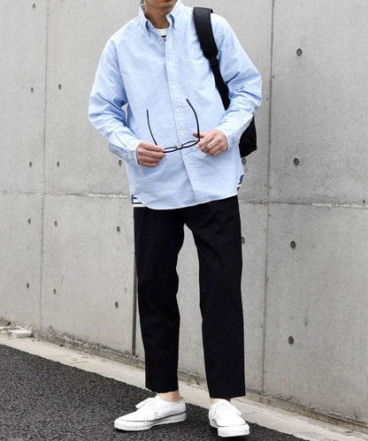 SHIPS any: COTTON USA ワンポイント ロゴ 刺繍 オックス ボタンダウン シャツ 24SS