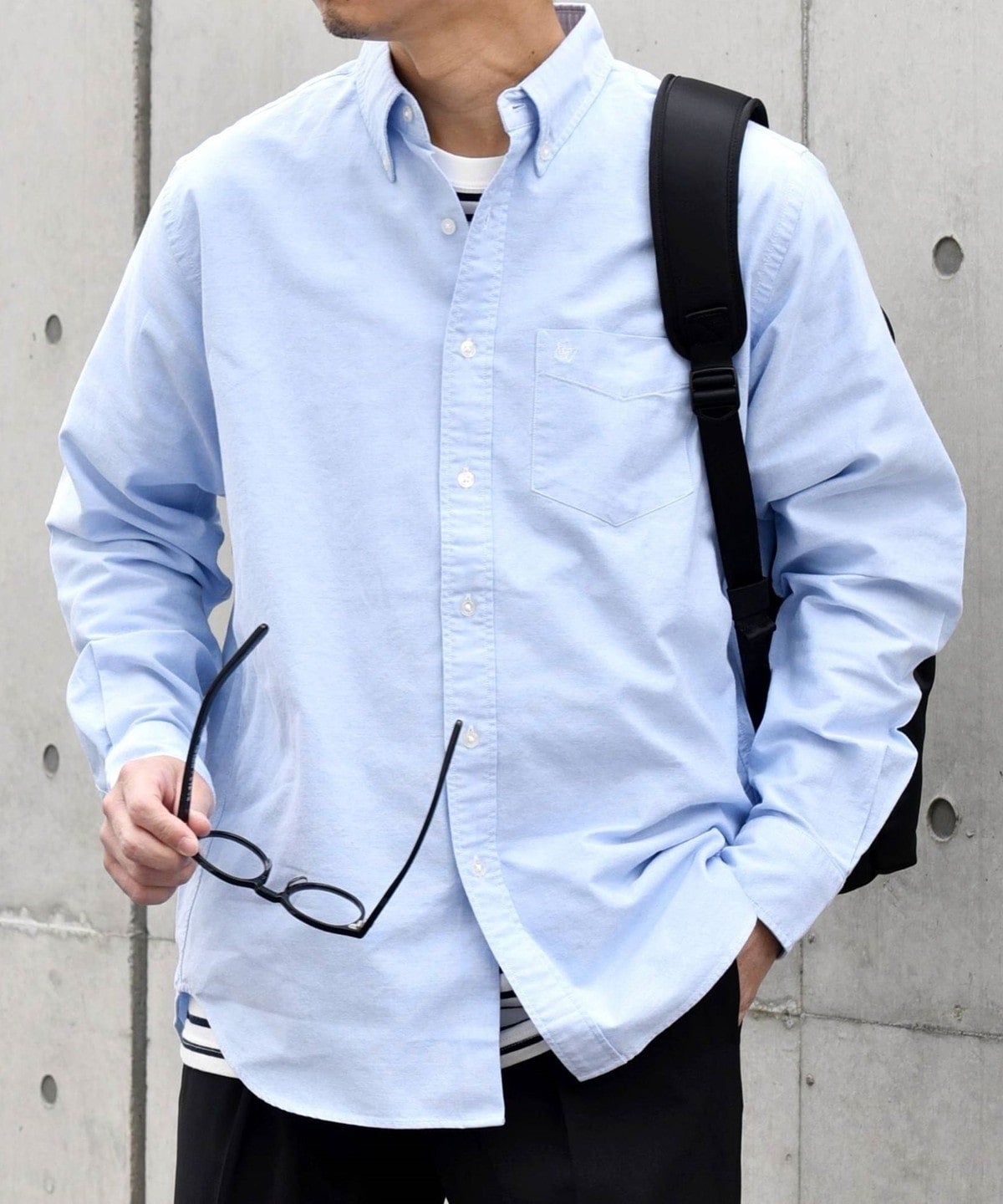 SHIPS any: COTTON USA ワンポイント ロゴ 刺繍 オックス ボタンダウン シャツ 24SS