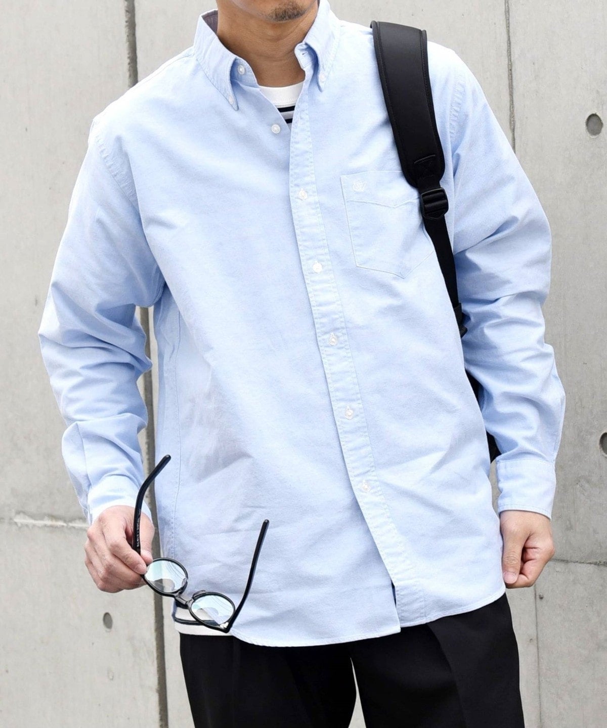 SHIPS any: COTTON USA ワンポイント ロゴ 刺繍 オックス ボタンダウン シャツ 24SS