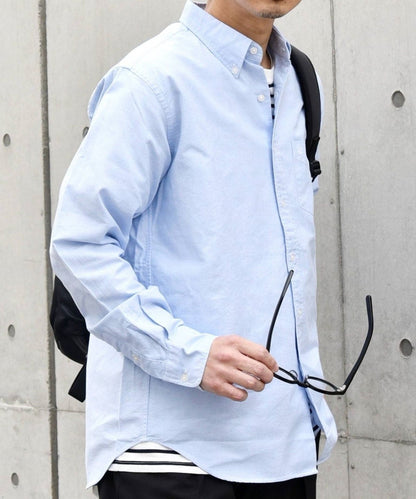 SHIPS any: COTTON USA ワンポイント ロゴ 刺繍 オックス ボタンダウン シャツ 24SS