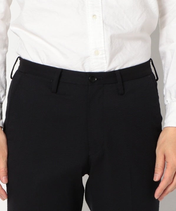 SHIPS: セットアップ GENTLE WOOL シアサッカー ノープリーツ パンツ