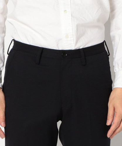 SHIPS: セットアップ GENTLE WOOL シアサッカー ノープリーツ パンツ