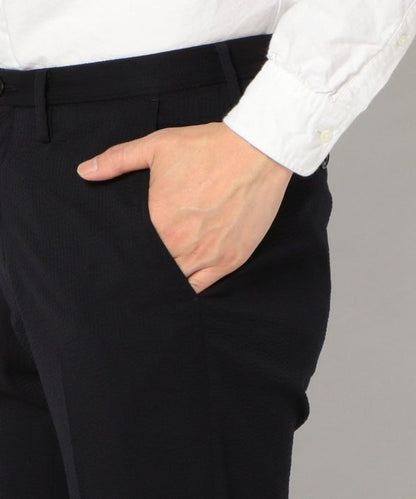SHIPS: セットアップ GENTLE WOOL シアサッカー ノープリーツ パンツ