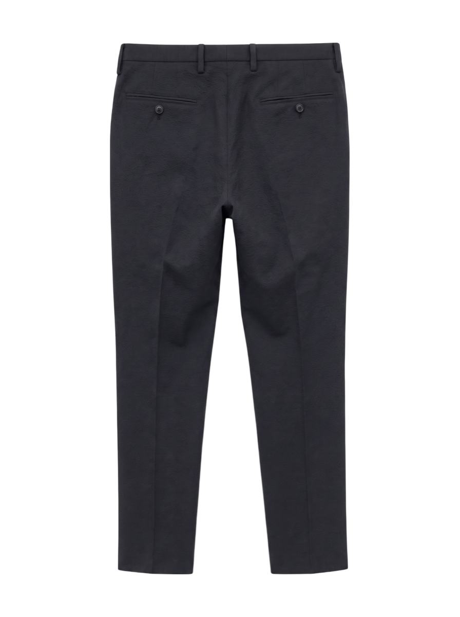 SHIPS: セットアップ GENTLE WOOL シアサッカー ノープリーツ パンツ
