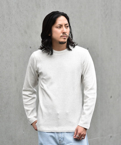 SHIPS: ワッフル フェイクレイヤード クルーネック Tシャツ (ロンT)2