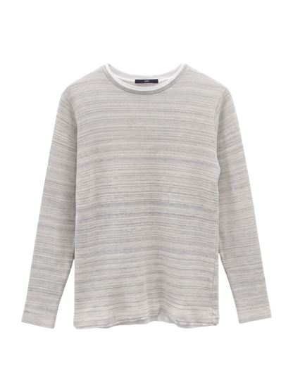 SHIPS: ワッフル フェイクレイヤード クルーネック Tシャツ (ロンT)2