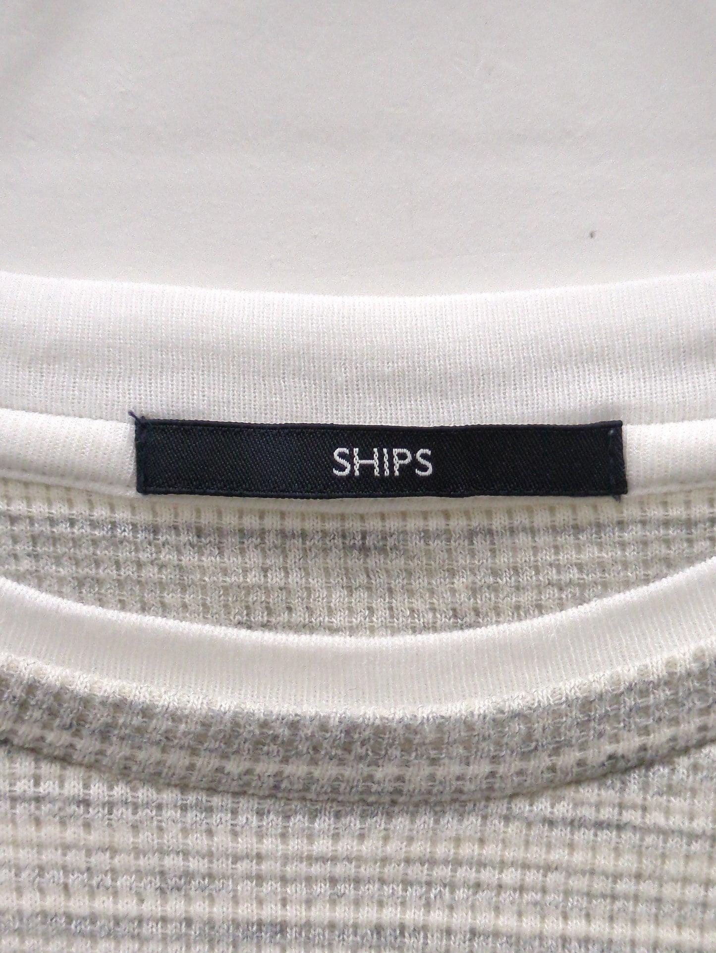 SHIPS: ワッフル フェイクレイヤード クルーネック Tシャツ (ロンT)2