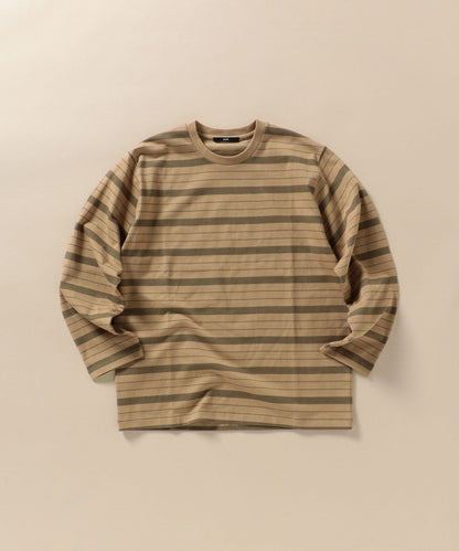 SHIPS: プレーティング ボーダー ロングスリーブ Tシャツ (ロンT)