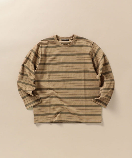 SHIPS: プレーティング ボーダー ロングスリーブ Tシャツ (ロンT)