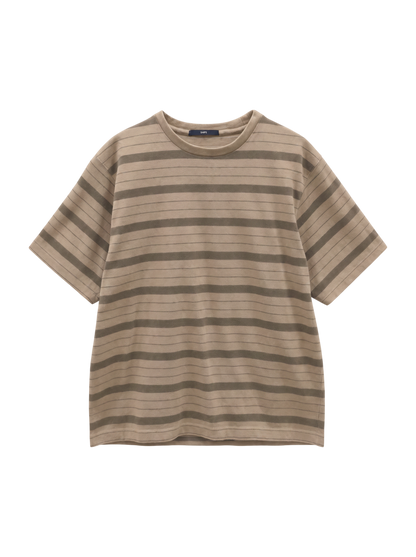 SHIPS: プレーティング ボーダー ロングスリーブ Tシャツ (ロンT)