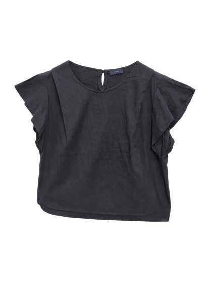 SHIPS:LNN/RY RUFFLE SLEEVE BL