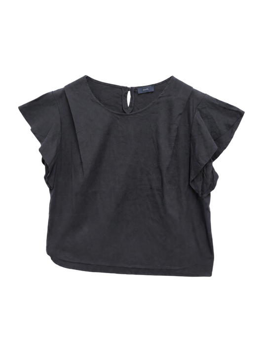 SHIPS:LNN/RY RUFFLE SLEEVE BL