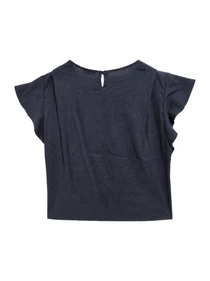 SHIPS:LNN/RY RUFFLE SLEEVE BL
