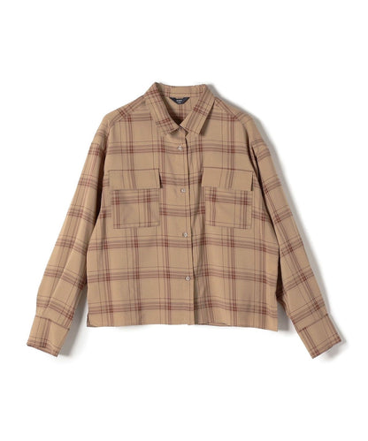 SHIPS Colors:〈洗濯機可能〉シャドー チェック クロップド シャツ