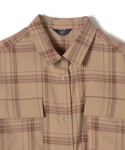 SHIPS Colors:〈洗濯機可能〉シャドー チェック クロップド シャツ