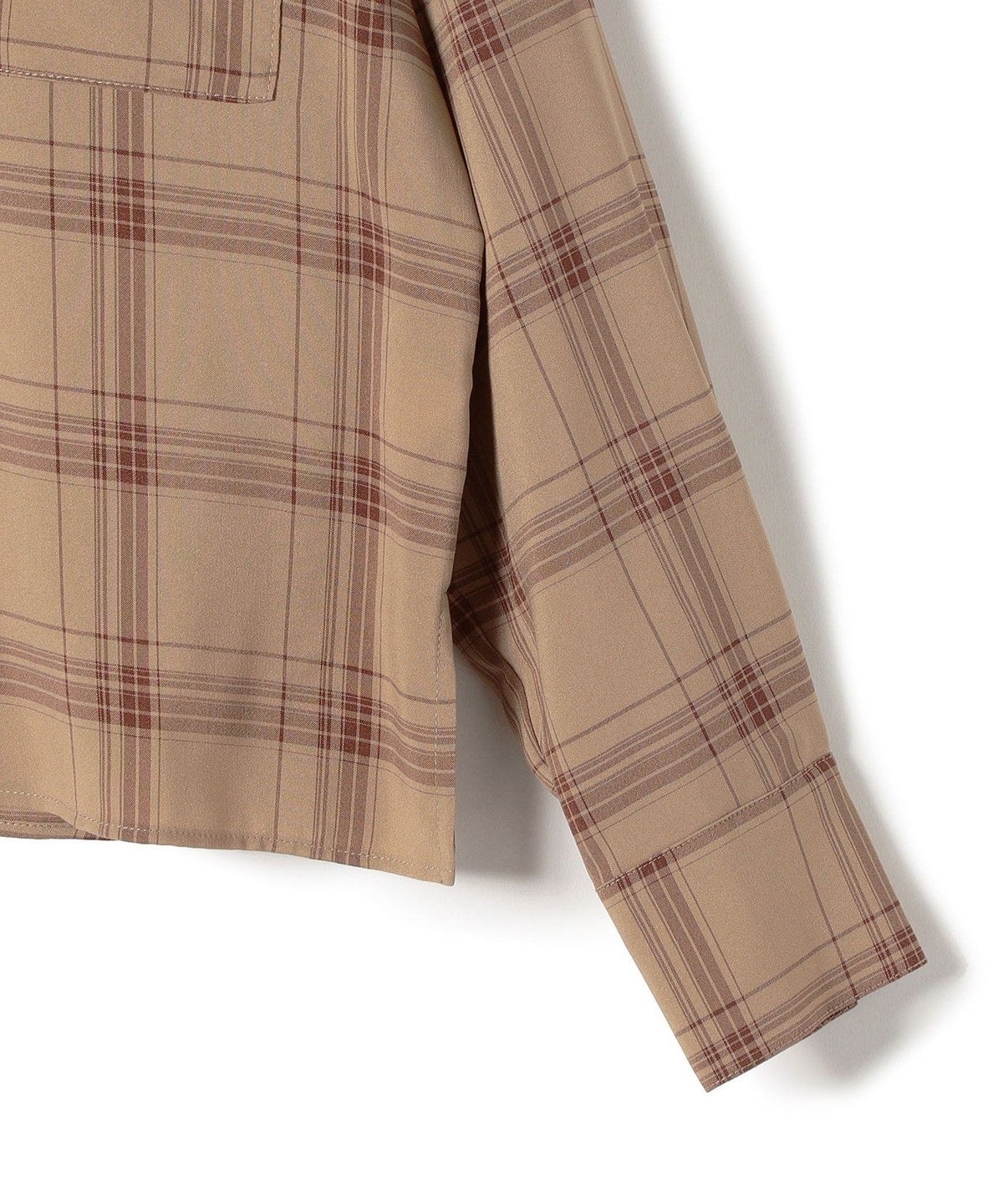 SHIPS Colors:〈洗濯機可能〉シャドー チェック クロップド シャツ