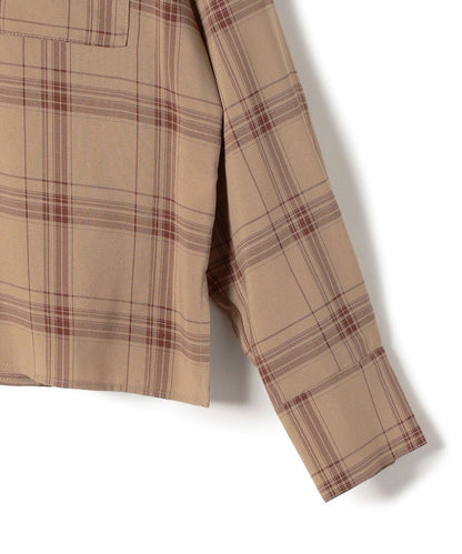 SHIPS Colors:〈洗濯機可能〉シャドー チェック クロップド シャツ