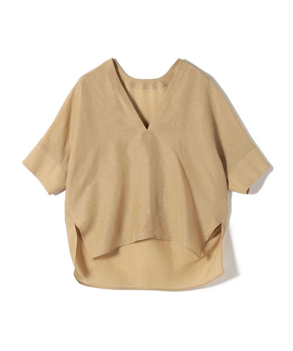 【一部WEB限定】〈手洗い可能〉IMPERIAL LINEN スキッパー ブラウス