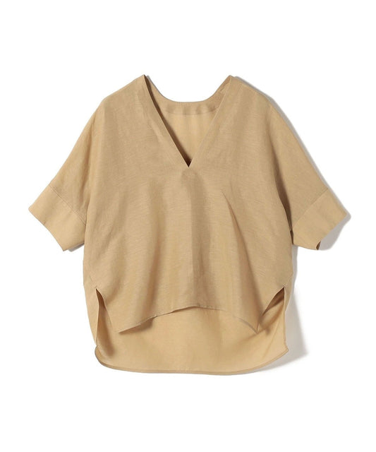 【一部WEB限定】〈手洗い可能〉IMPERIAL LINEN スキッパー ブラウス
