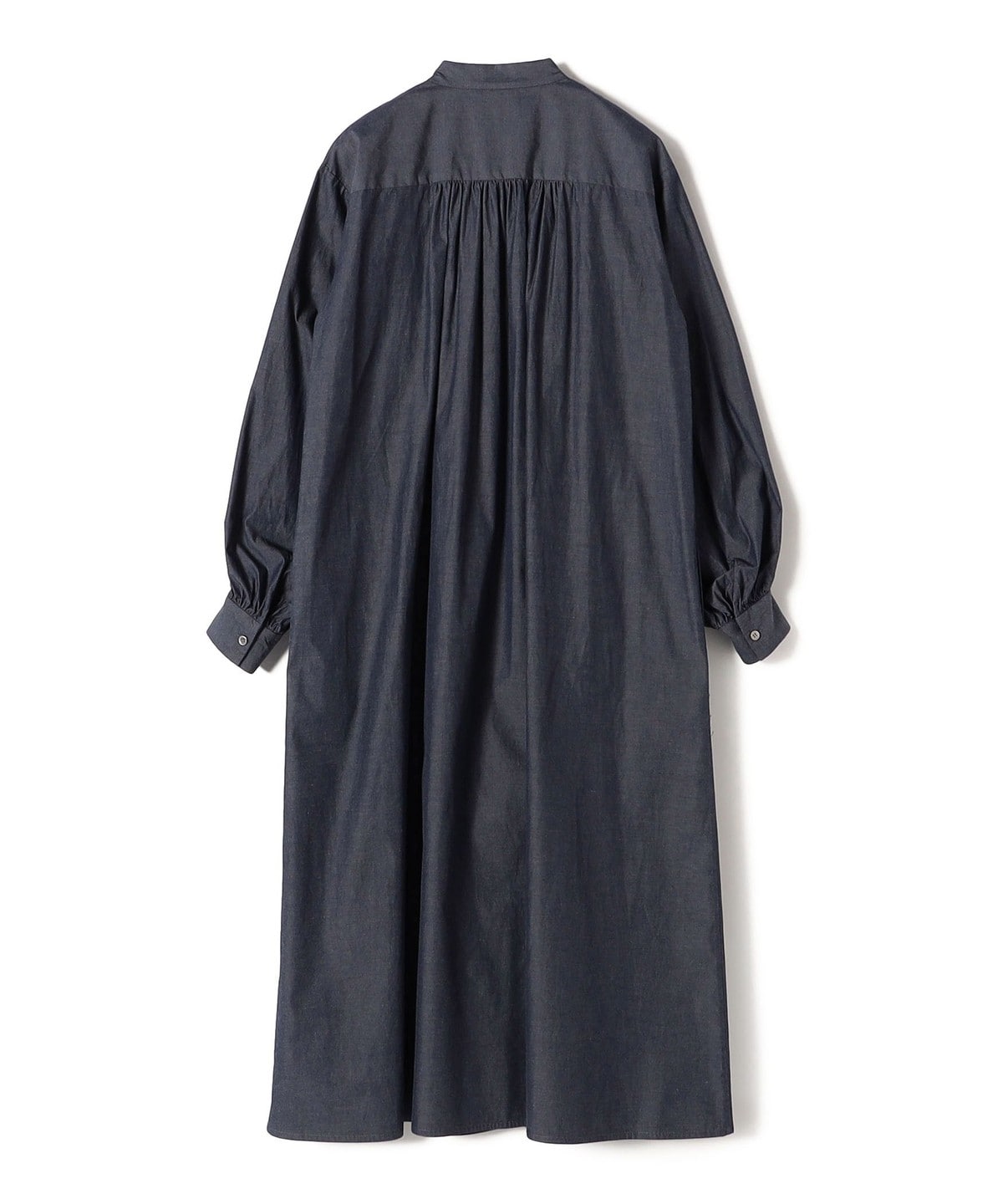 Primary NavyLabel:〈手洗い可能〉デニム シャンブレー ピンタック ワンピース