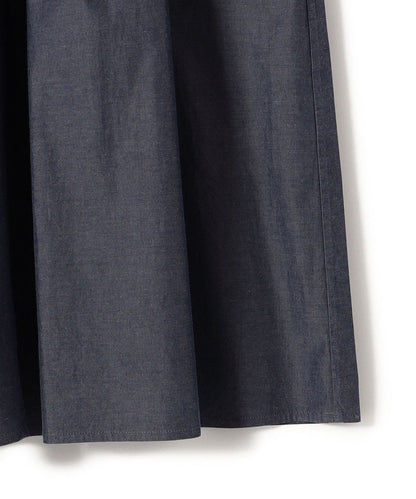 Primary NavyLabel:〈手洗い可能〉デニム シャンブレー ピンタック ワンピース