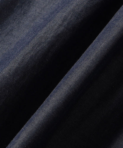 Primary NavyLabel:〈手洗い可能〉デニム シャンブレー ピンタック ワンピース