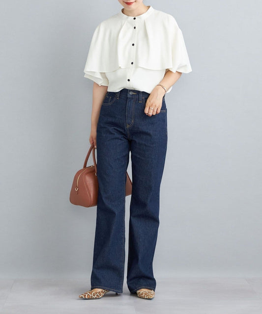 〈洗濯機可能〉11.5oz デニムセミフレアパンツ