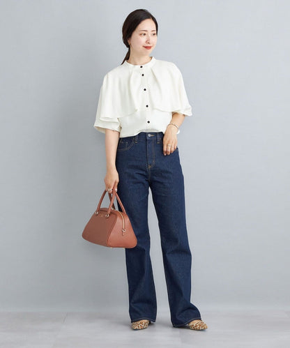 〈洗濯機可能〉11.5oz デニムセミフレアパンツ