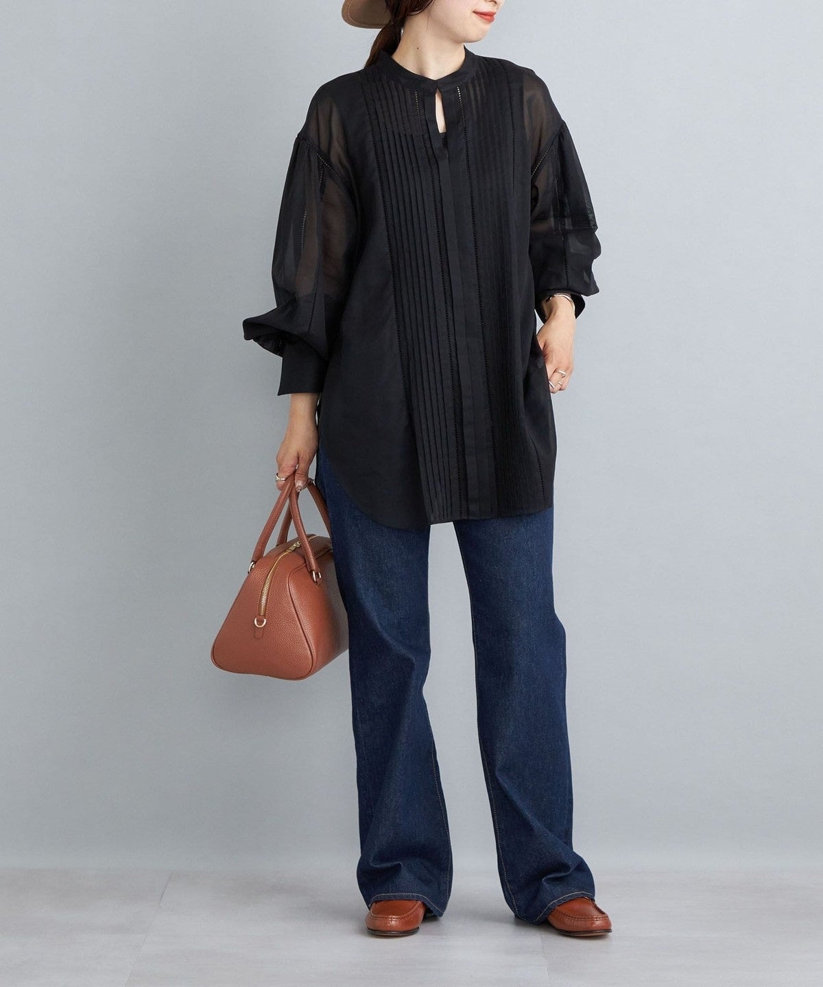 〈洗濯機可能〉11.5oz デニムセミフレアパンツ