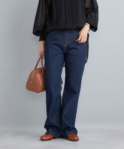 〈洗濯機可能〉11.5oz デニムセミフレアパンツ