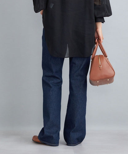 〈洗濯機可能〉11.5oz デニムセミフレアパンツ