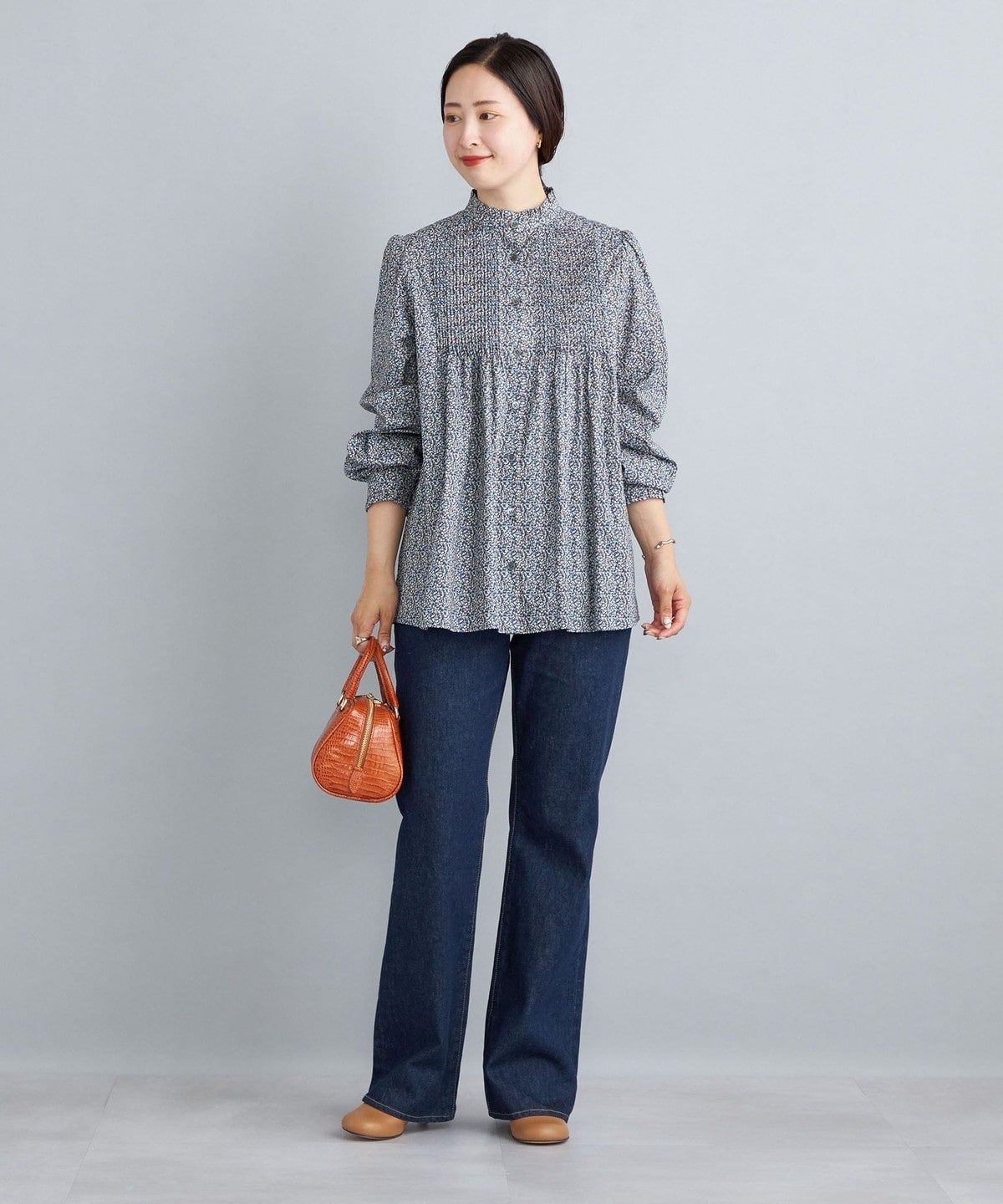 〈洗濯機可能〉11.5oz デニムセミフレアパンツ