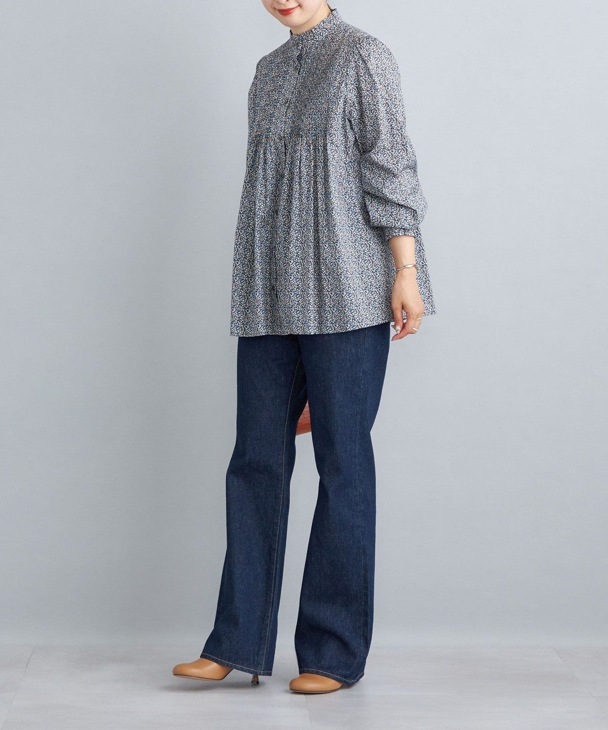 〈洗濯機可能〉11.5oz デニムセミフレアパンツ
