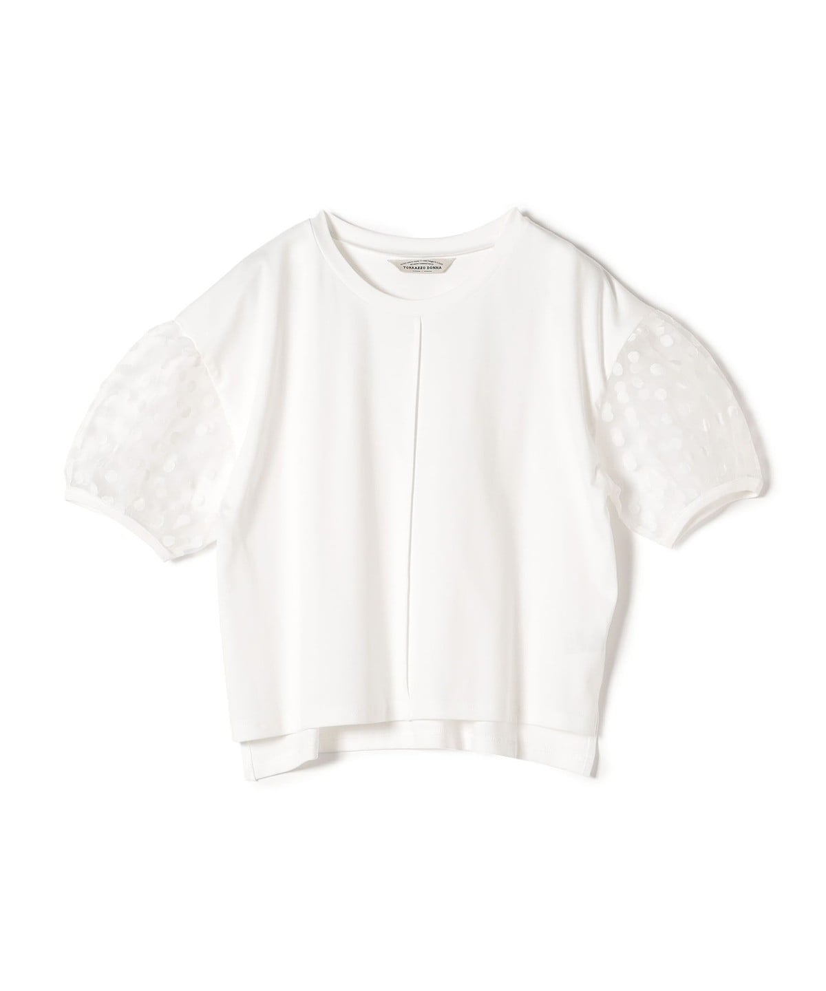 TORRAZZO DONNA:〈手洗い可能〉ドット シアー スリーブ カットソー