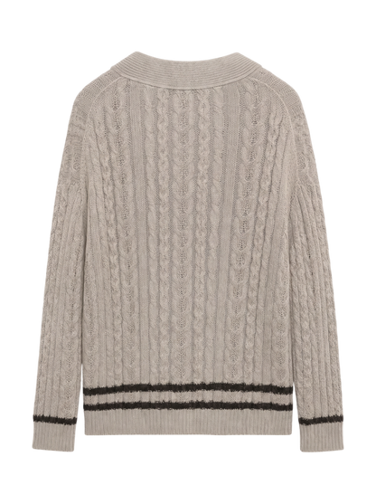 PrimaryNavyLabel:シルクリネンクリケットカーディガン