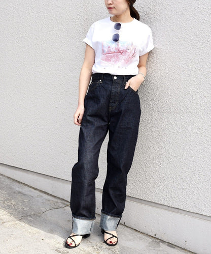 meyoco プリントクルーネックTEE