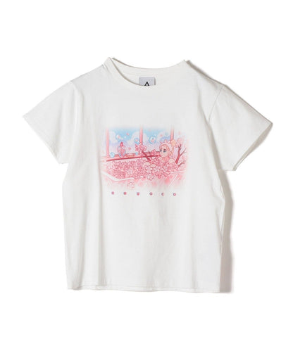 meyoco プリントクルーネックTEE