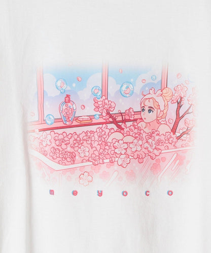 meyoco プリントクルーネックTEE
