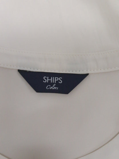 SHIPS Colors:〈洗濯機可能〉サテン ギャザー 5分袖 シャツ